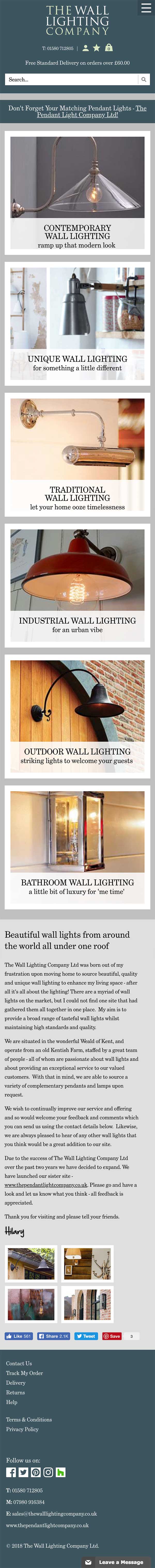 The Wall Lighting Company Website